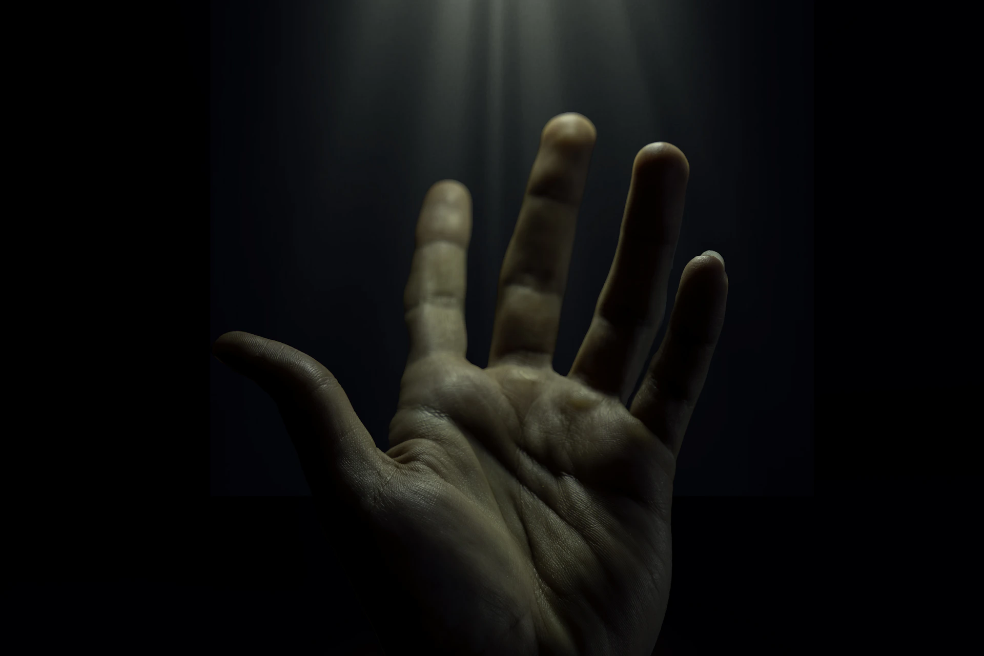 Detailed palm reading showing the richness of hand features